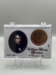 Beautiful 2009-D Presidential Dollar William Henry Harrison In Plastic Case