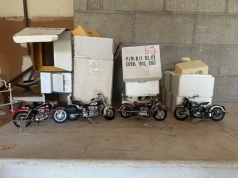 Group Of Harley Davidson Collectible Motorcycles