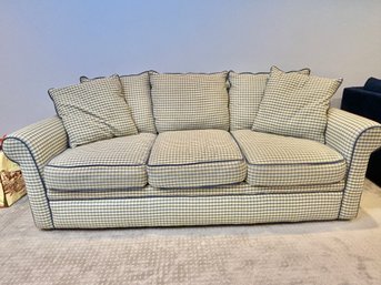 Plaid Three Seat Sofa