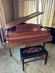 Chickering Baby Grand Piano With Bench