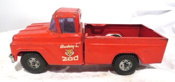 Vintage Buddy L Pressed Steel Traveling Zoo Truck Toy