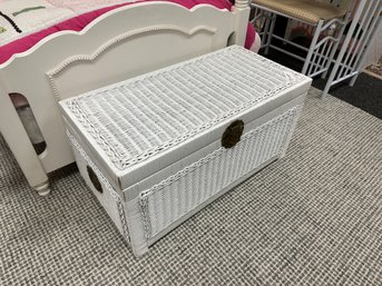 White Wicker Trunk