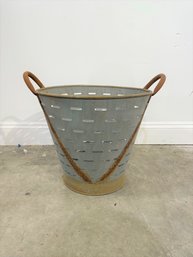 Decorative Metal Olive Bucket