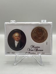 Beautiful 2008-D Presidential Dollar Martin Van Buren In Plastic Case