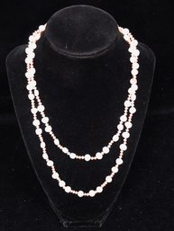 Pink And White Pearl Beaded Necklace 320