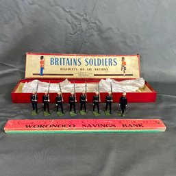 Britains Royal Marines No 35 Original Lead Toy Soldiers In Box Great Condition For Age London England