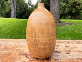 A Solid Mango Wood Vase