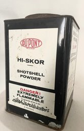 Vintage Du Pont Hi-Skor Shotshell Smokeless Gunpowder 4lb Tin