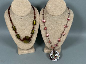 Millefori Glass Beads & Jasper Beads Necklaces