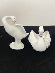 Pair Of Porcelain Birds