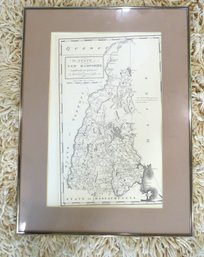 Antique Map Of New Hampshire Framed