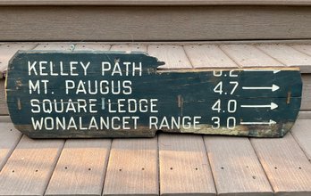 Unique Wooden Hiking Mile Maker Sign From WONALANCET  Lake New Hampshire