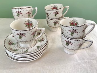 Minton Demitasse Cups And Saucers (13 Pcs)