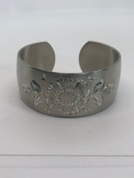 Pewter Floral Bracelet