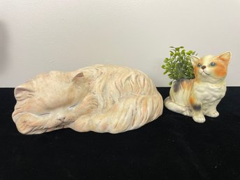 Pair Of Cat Figurines