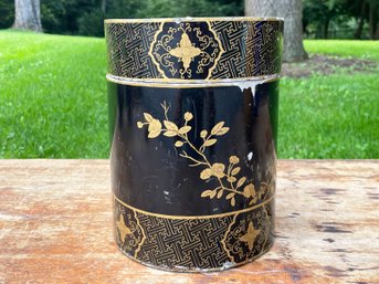 A Vintage Painted Chinese Lidded Canister