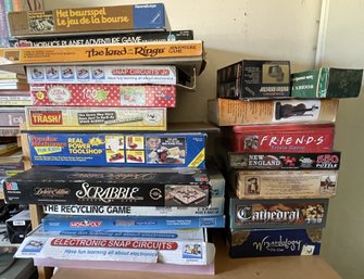 LARGE LOT OF BAORD GAMES INCLUDES LOTR AND EMPIRE STRIKES BACK