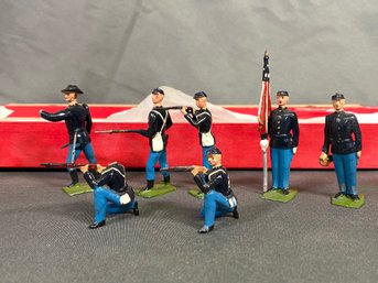 Britains Civil War Union Infantry No 2059 Original Lead Toy Soldiers In Box Great Condition For Age England