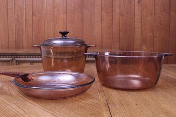 Grouping Of 3 Corning Serving Items