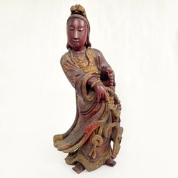 An Antique Asian Sculpture, Early 20th Century, Dancing Female