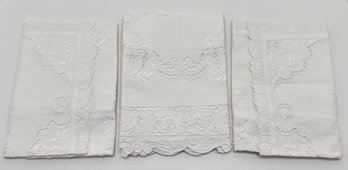 3 New Lace Pillow Cases