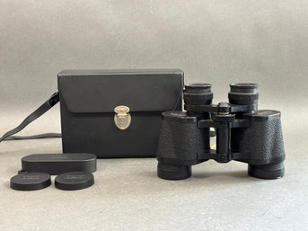 A Pair Of Vintage Binoculars In Case By Sears