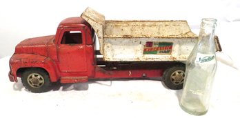 Vintage Buddy L Pressed Steel Double Action Hydraulic Dump Truck Toy