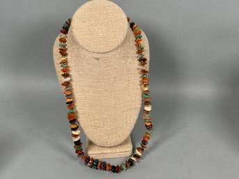 Colorful Polished Stone Necklace