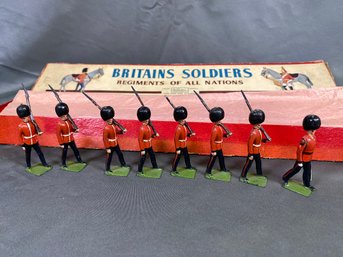 Scottish Royal Guard No 75 Original Lead Toy Soldiers In Box Great Condition For Age England