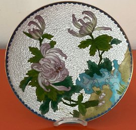 Antique Cloisonne Vibrant Colorful Plate