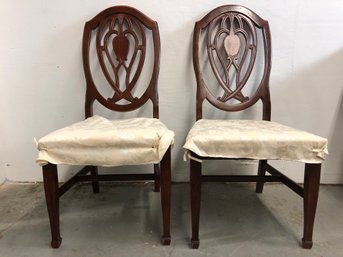Pair Of Chippendale Style Dining Room Chairs