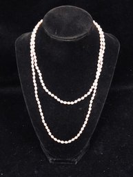 Pink Colored Pearl Beaded Necklace 323