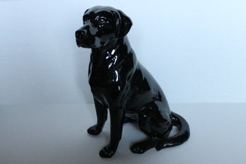 Rare Large 13 Inch Royal Doulton Black Labrador Retriever Dog Fireside Figure- No Chips Or Cracks