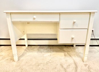 Pottery Barn Kids White Painted Desk With Keyboard Drawer