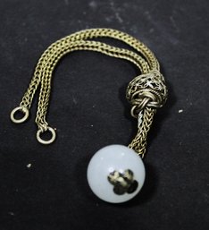Victorian Gold Filled Watch Fob Spherical Stone