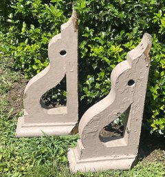 Pair Of Light Brown Cut Out Corbels