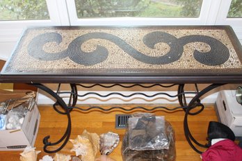 Pier 1 Mosaic Table W Wine Rack 18x48x31