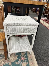 Wicker Single Drawer Nightstand