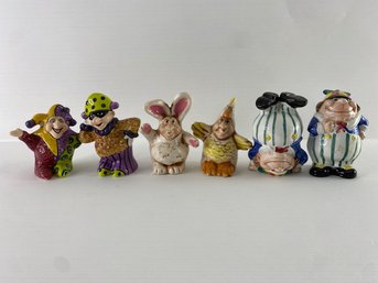 Jesters, Bunny/Chicken, Tweedle Dee & Dum Salt & Pepper Shaker Sets (3)