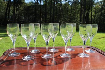 Tiffany & Co. Set Of Nine Wine Glasses