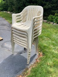 Stack Of 7 Outdoor Chairs