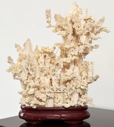 A Large Vintage Chinese Bone Sculpture