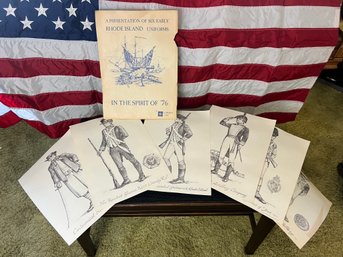A Presentation Of Six Early Rhode Island Uniforms Vintage Prints
