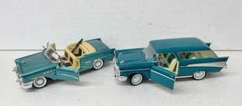 2 Collectible Cars ~ 1955 Buick Century By Mira & 1957 Chevrolet Nomad By Road Tough