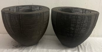Two Contemporary Wire Baskets