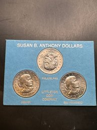 1979-D, 1979-P, 1979-S Susan B. Anthony Dollars