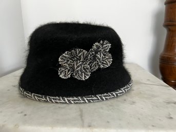Scala Pronto Wool Angora Blend Black Hat