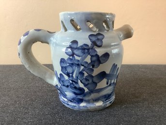 Blue And White Pottery Pitcher