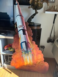 HUGE Original Ca. 1960s KRAFT CHEESE NASA SPACESHIP STORE DISPLAY- 55' By 32'