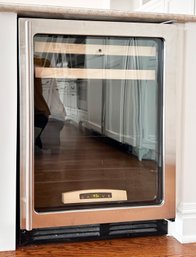 A U-Line Stainless Steel And Glass Door Wine Refrigerator